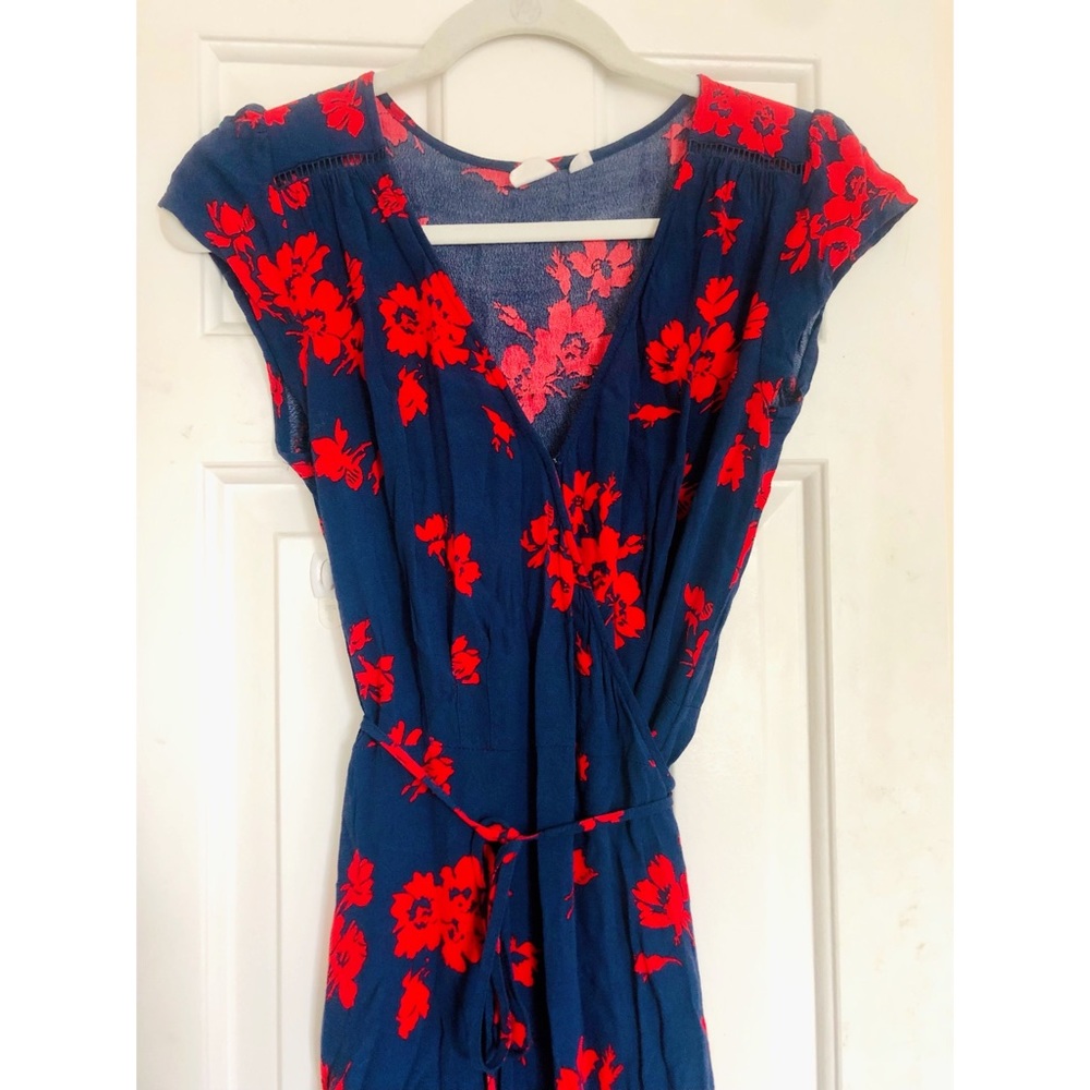 Gap Floral Wrap Dress
